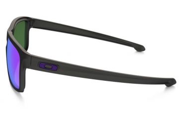 Oakley Silver Sunglasses Matte Black Frame, Violet Iridium Polarized Lens-OO9262-10