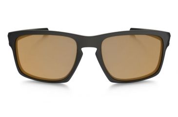 Oakley Silver Sunglasses Matte Black Frame, Bronze Polarized Lens-OO9262-08