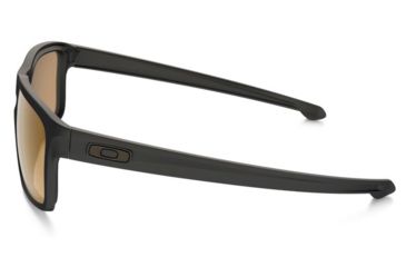 Oakley Silver Sunglasses Matte Black Frame, Bronze Polarized Lens-OO9262-08