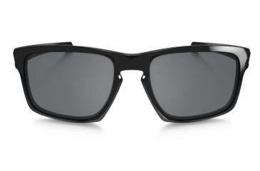 Oakley Silver Sunglasses Polished Black Frame, Black Iridium Lens-OO9262-04