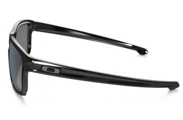 Oakley Silver Sunglasses Polished Black Frame, Black Iridium Lens-OO9262-04