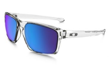 Oakley Silver Sunglasses Polished Clear Frame, Sapphire Iridium Lens-OO9262-06