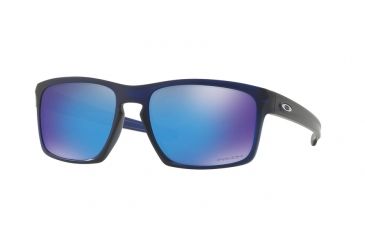 Oakley Sliver Sunglasses 926245-57 - Matte Translucent Blue Frame, Prizm Sapphire Lenses