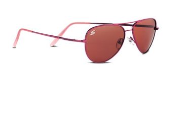 Image of Serengeti Aviator Sunglasses, Small - Pink Frame, Sedona Polarized Lens 7093
