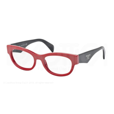 prada red frame glasses