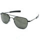 AO Original Pilot Sunglasses, Bayonet, Black Frame, True Color Gray Glass Lens, 57mm, OP-357BTSMGYG