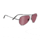 Serengeti Medium Aviator Sunglasses, Shiny Gunmetal Frame, Polarized Sedona Lens, 8088