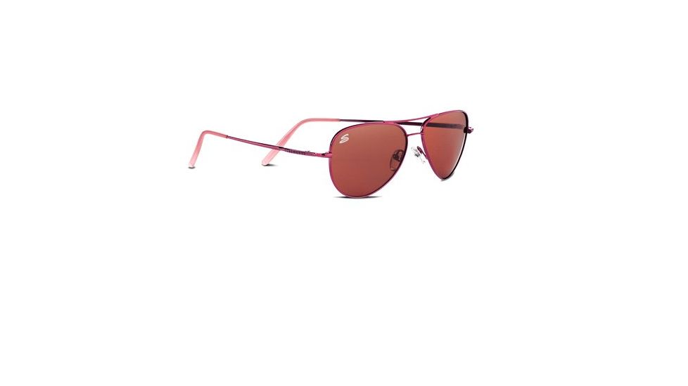 Serengeti Aviator Sunglasses, Small - Pink Frame, Sedona Polarized Lens 7093