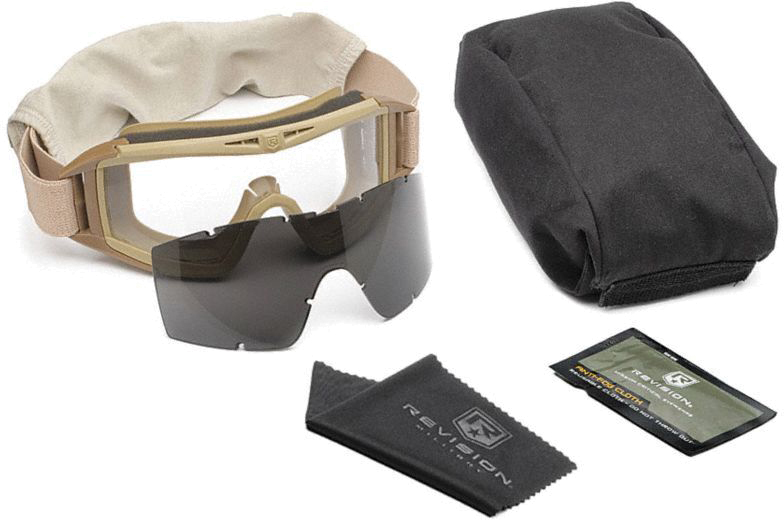 Revision Eye Wear Desert Locust U S Military Goggle System With Clear And Smoke Lenses Free Sandh